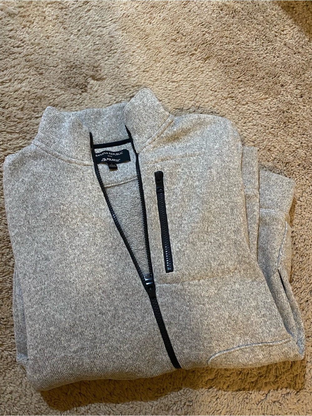 Banana Republic Men’s Light Gray Zip-Up Jacket